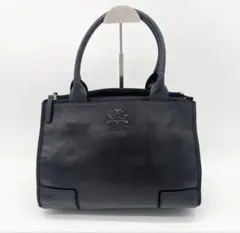 【美品】トリーバーチ レザー トートバッグ エラ エンボス ブラック　A4可