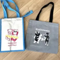 新品未使用　グラニフコラボ　イオン　ブラックパンダトートバッグ　保冷バッグセット