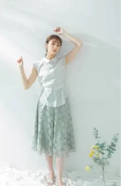 グリーンレースセットアップ　 JILL by JILL STUART