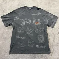 XLARGE ロゴプリント Tシャツ グレー 半袖 Lサイズ 大きいサイズ
