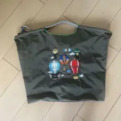 気球刺繍 トートバッグ グレー