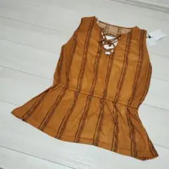 新品タグ付き☆ストライプ ノースリーブ チュニック Mサイズ