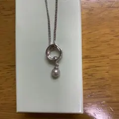 フープ 真珠 ネックレス