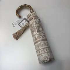 花柄 UVカット 折りたたみ傘　タッセル付き