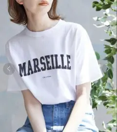 スローブイエナ♦︎MARSEILLEロゴTシャツ　ホワイト