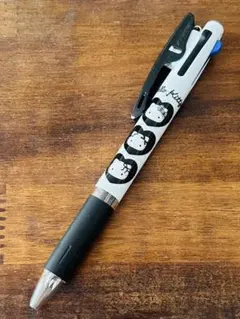 Sanrio キティ　ジェットストリーム　3色ボールペン　　モノクロ　モノトーン