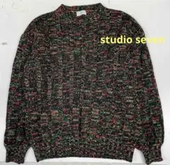 STUDIO SEVEN 総柄 カシミヤ混 ニット セーターのサムネイル