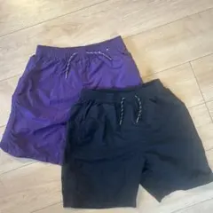 GU 半ズボン 140 150サイズ 紫 黒 2枚セット