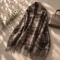 ★美品◆アーバンリサーチロッソ◆ カシミヤ混チェックストールのサムネイル