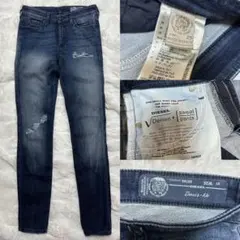 DIESEL ディーゼル ジョグジーンズ ジョグパンツ 濃紺 w25 ストレッチ