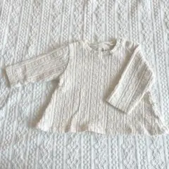 70 トップス　長袖白Tシャツ　conoco