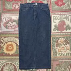 【80s】ワイドデニム　濃紺　36×30 IDEALジッパー　メキシコ製