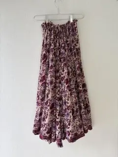 vintage インド綿 スカート カディ ビンテージ 古着 花柄