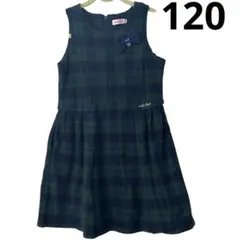 ミキハウス ワンピース　スカート　ノースリーブワンピース 120cm チェック