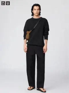 【新品未使用】 UNIQLO U ワイドフィットチノ ブラック 73