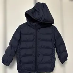 UNIQLO ネイビー フード付き 中綿ダウンジャケット100cm
