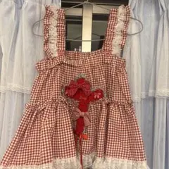 ☆ピンクハウス☆❤️いちご刺繍が可愛いタブリエチュニック✨白
