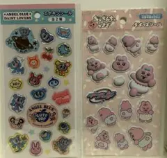 【新品未開封正規品】エンジェルブルー おぱんちゅうさぎ 2点セットシール