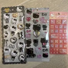 正規品　ハローキティ キラキララインストーンもちもちマシュマロ　タイル　シール