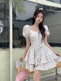 レディース 春コーデ ワンピース 柄 花柄 春服 夏服 綺麗 シンプル