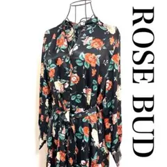 くぅちゃん様専用ROSE BUD バラ柄ワンピース 春夏秋冬 F【aar005】