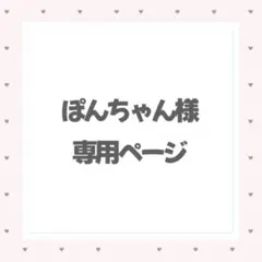 ぽんちゃん様専用ページ