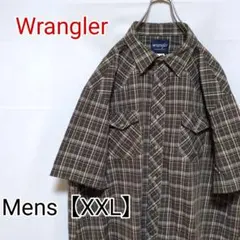 S116【US輸入】Wrangler(ラングラー)　半袖シャツ【XXL】チェック