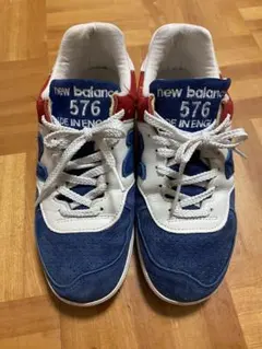 new balance 576 スニーカー 青 赤 白