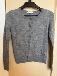 NATURAL BEAUTY BASIC グレー 薄手カーディガン S