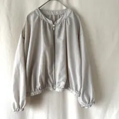 ロペピクニック ROPÉ PICNIC ノーカラー ブルゾン シアー