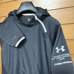 極美品サイズLアンダーアーマー/coldgear撥水防風/ハーフJIPジャケット