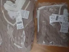 ニットベストセットプルオーバー　GLOBAL WORK　親子お揃い　リンクコーデ