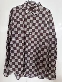 Paul Smith COLLECTIONチェックシャツ　茶 XL