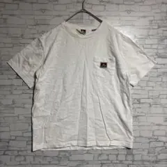 BEN DAVIS ホワイト Tシャツトップス　 胸ポケット付き　メンズ　M