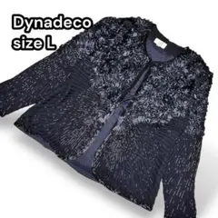 Dynadeco シルクジャケット ビーズ装飾 ゆったり【L】ミセス 華やか衣装