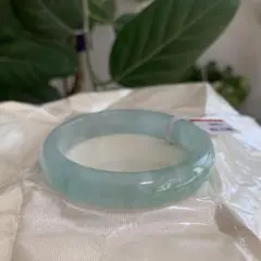翡翠 バングル A貨 鑑定書付き ミャンマー産 ラベンダー 淡緑 53mm