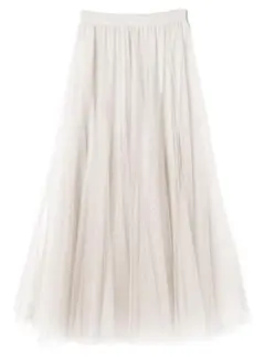 ボリュームロングチュールスカート at118