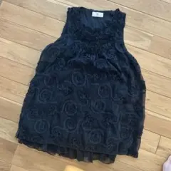 r.p.s ノースリーブ シフォンチュニック ブラックのサムネイル