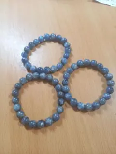 カイヤナイト　ブレスレット　約9ミリ　17cm　セット