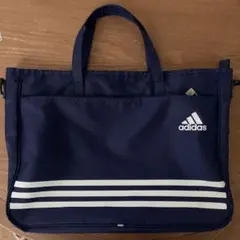 adidas ネイビー トートバッグ通学バック