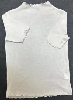 ホワイト フリル半袖シャツ