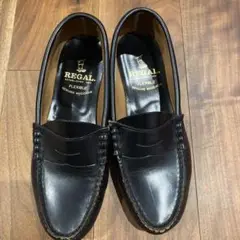 REGAL 本革 ブラック モカシン　学生ローファー　24.5cm