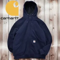 12M499◯ Carhartt 紺色 裏ボア パーカー マウンテンパーカー M