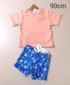 新品 タオル地シャツ ドラえもん キッズ水着 男の子 90cm 上下セット