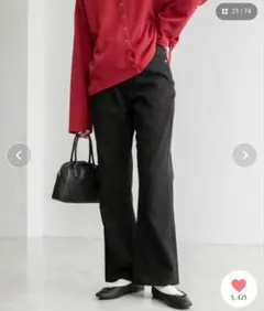 ブラック フレアパンツ Lサイズ