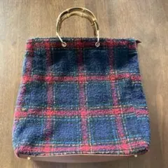 センスオブプレイス　トートバッグ　秋冬　チェック柄