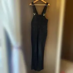 u by spick&span ブラックデニムサロペット 36