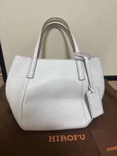 HIROFU レザーバッグ白 Sサイズ