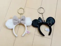 ディズニー カチューシャ キーホルダー ボア キルティング