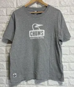 CHUMS チャムス ブービーバードロゴ Tシャツ グレー L